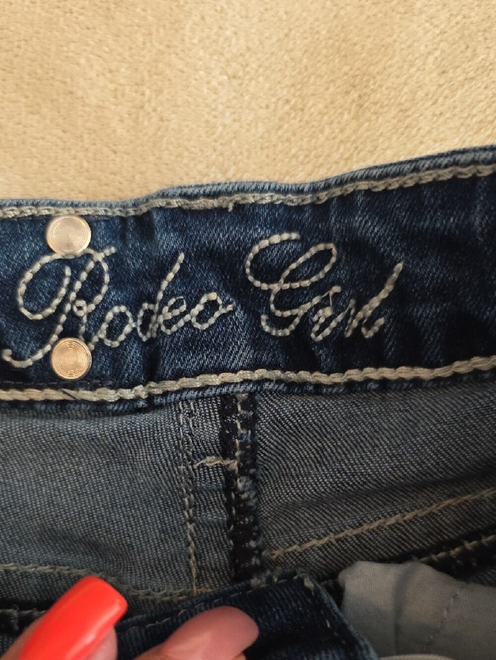Girls Dark Blue Flared Denim Jeans - Picture 2 of 9